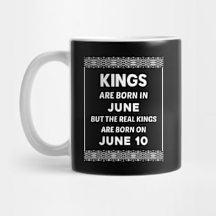 Birthday King White June 10 10th Mug